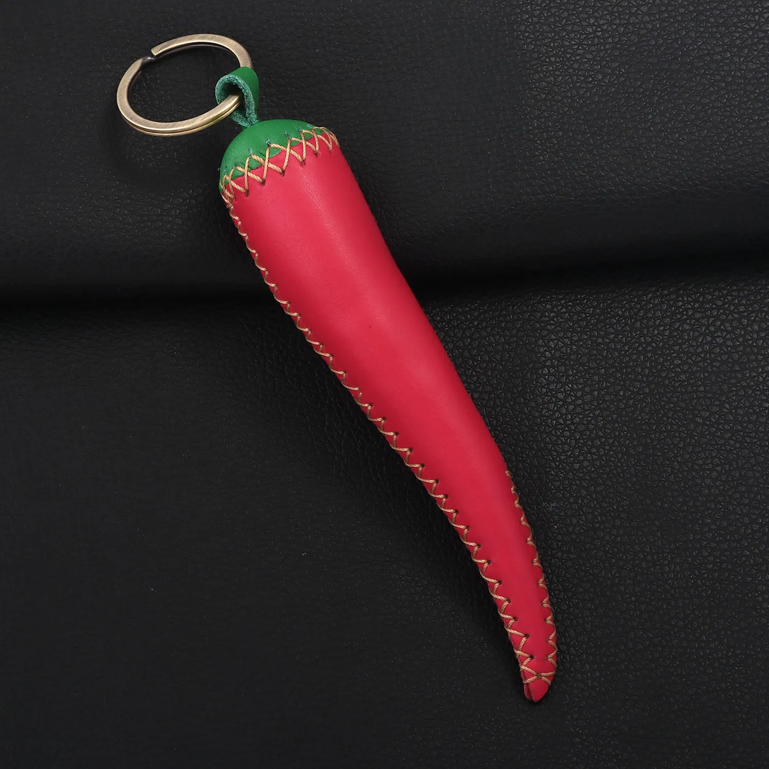 Authentic Fiery Red Pepper Talisman Keychain A Of Vitality And Passion