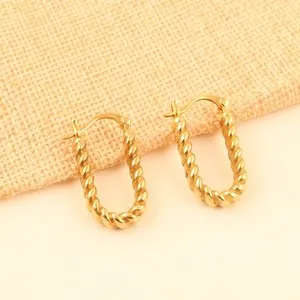 Authentic Elevate Your Spirit: Golden U-Hoop Earrings for Women