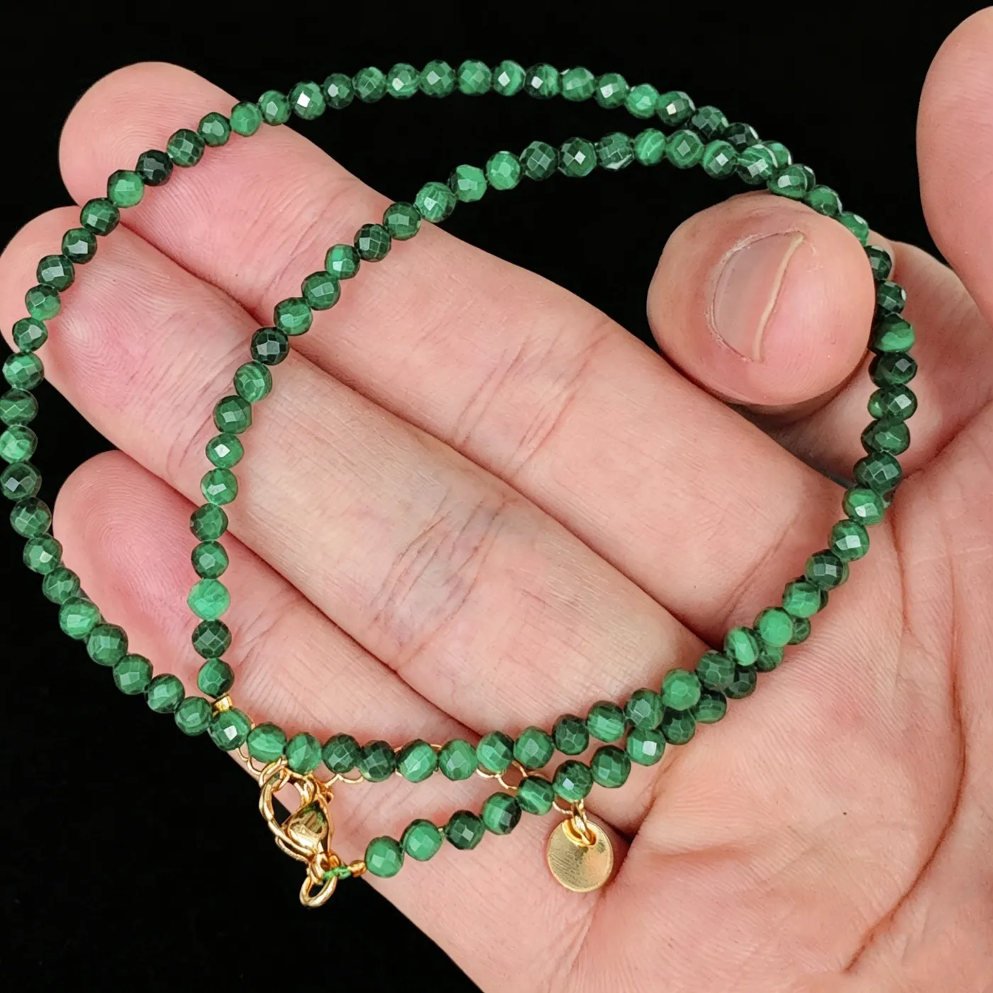 Authentic The Verdant Guardian: Malachite & Gold Solar Talisman