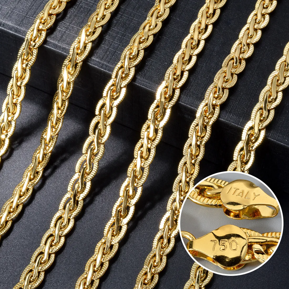 Authentic Hip Hop Jewelry 18k Gold Plated Cuban Link Chain Necklace for Men Collar High Quality Metal Texture Women Fashion Charm Jewelry
