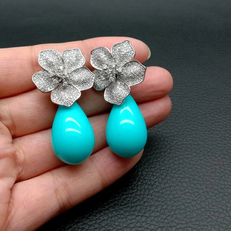 Authentic Azure Tide Talisman Teardrop Sea Shell Studs