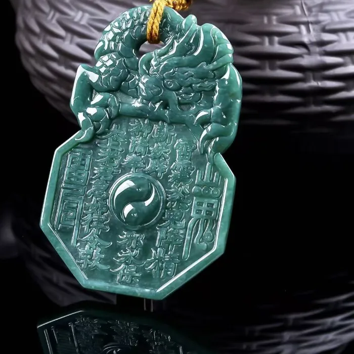Authentic Mystic Emerald Jadeite Amulet Of Whispering Waters