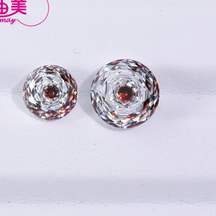 Authentic Mystic Eye Rose Cut Purple Cubic Zirconia Loose Gemstone