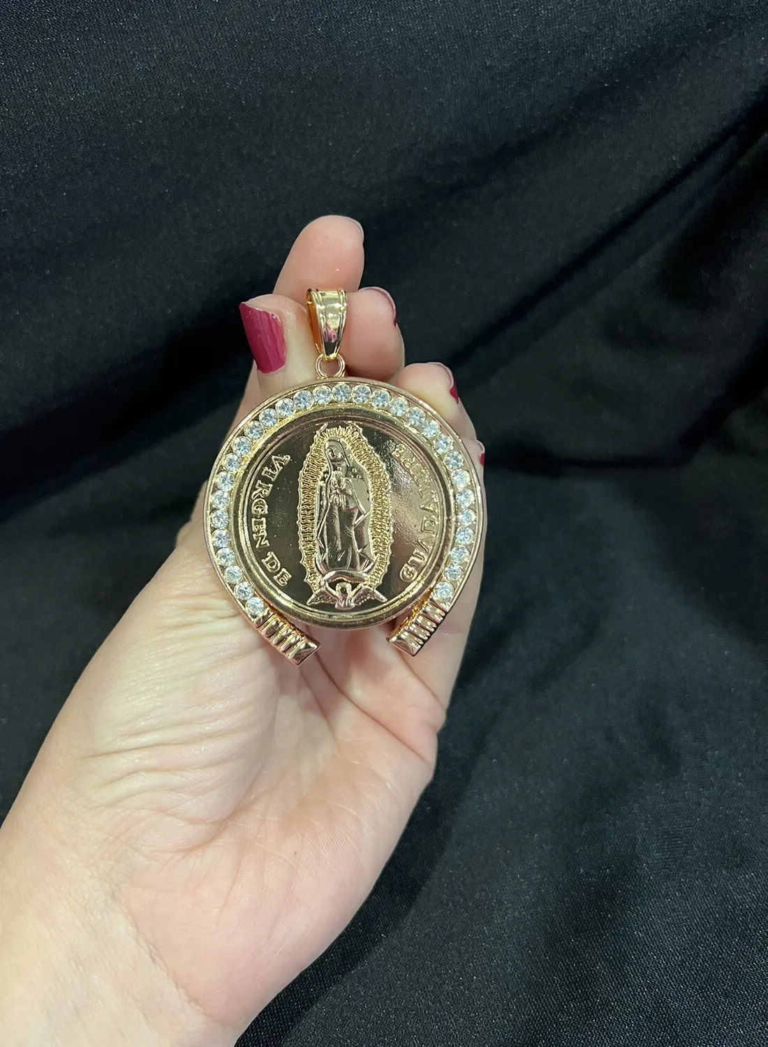 Authentic The Celestial Guardian: Sacred Guadalupe Horseshoe Amulet