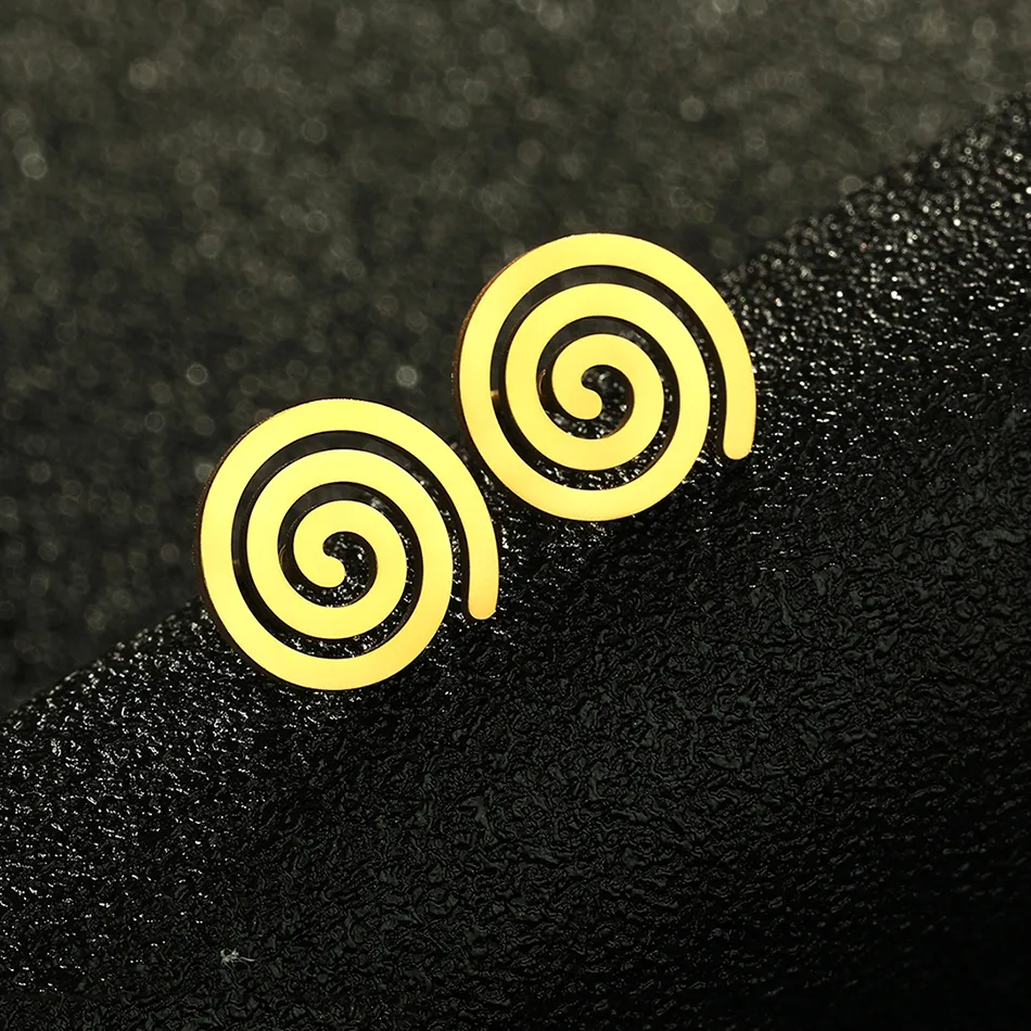 Authentic Whispering Eternities Celtic Spiral Gold- Plated Stud Talismans