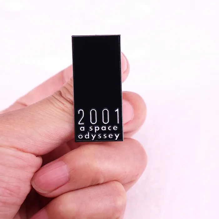 Authentic 1Pc 2001 A Space Odyssey Title Enamel Pin, Kubrick Sci Fi Movie Brooch, Space Exploration Jewelry