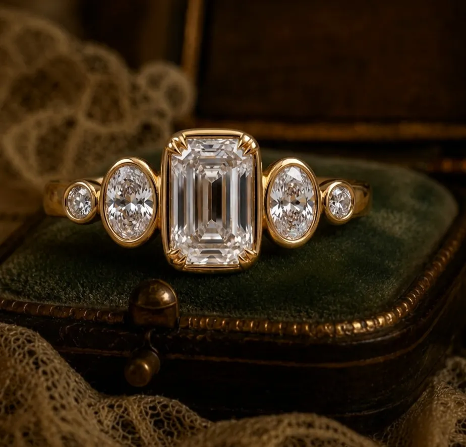 Authentic The Gilded Symphony Art Deco Moissanite Talisman