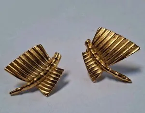 Authentic Golden Metamorphosis: Ethereal Butterfly Studs