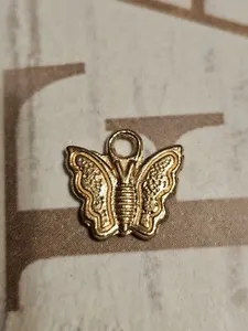 Authentic 24k Yellow Gold Plated Butterfly Charm Pendant