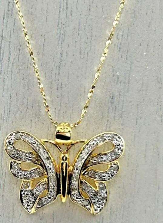 Authentic Ethereal Transformation: The Gilded Monarch Pendant