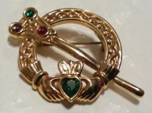 Authentic Embracing the Heart of Claddagh: A Celtic Love Brooch for Enduring Devotion