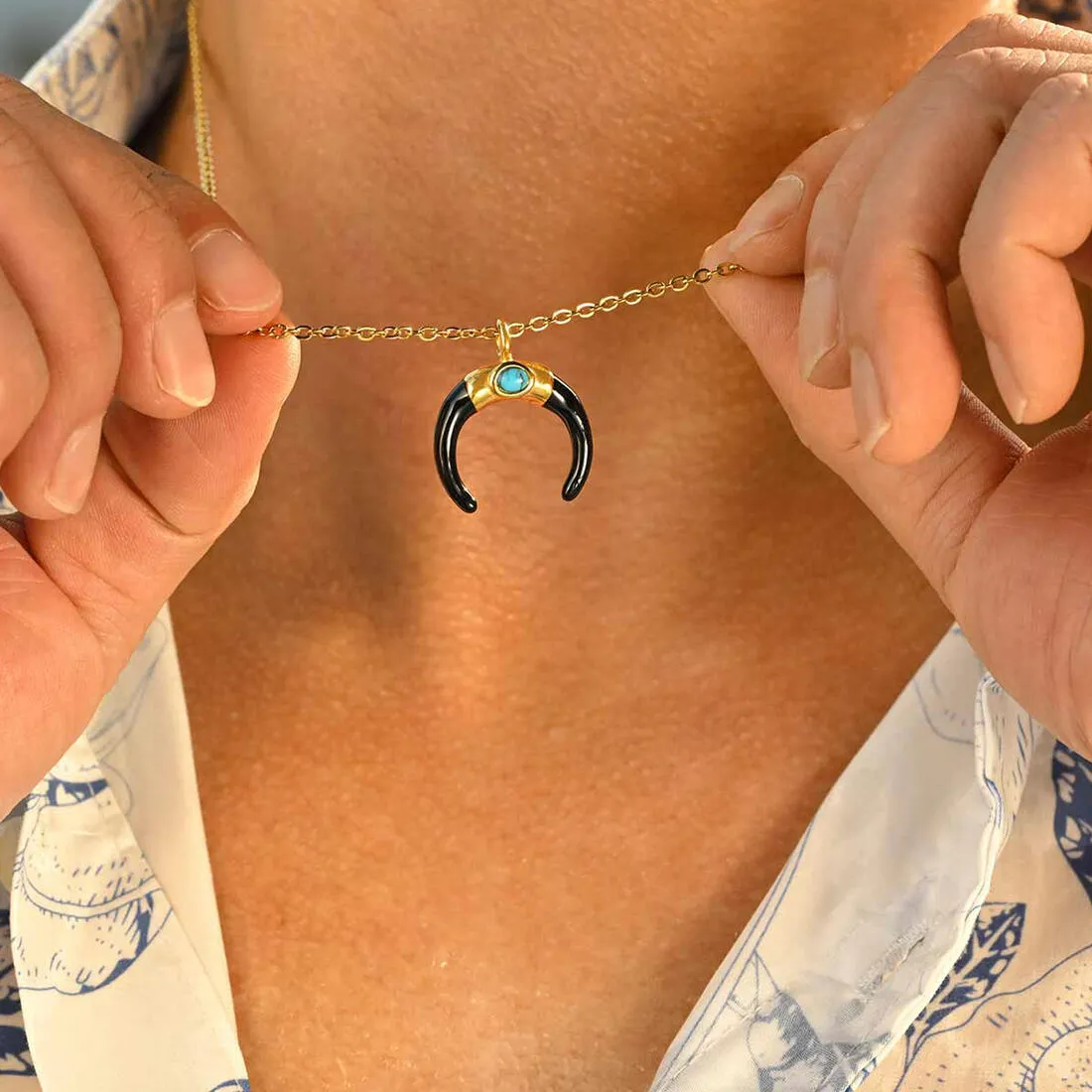 Authentic Crescent Of The Midnight Sky A Turquoise Talisman Of Protection And Vital Force