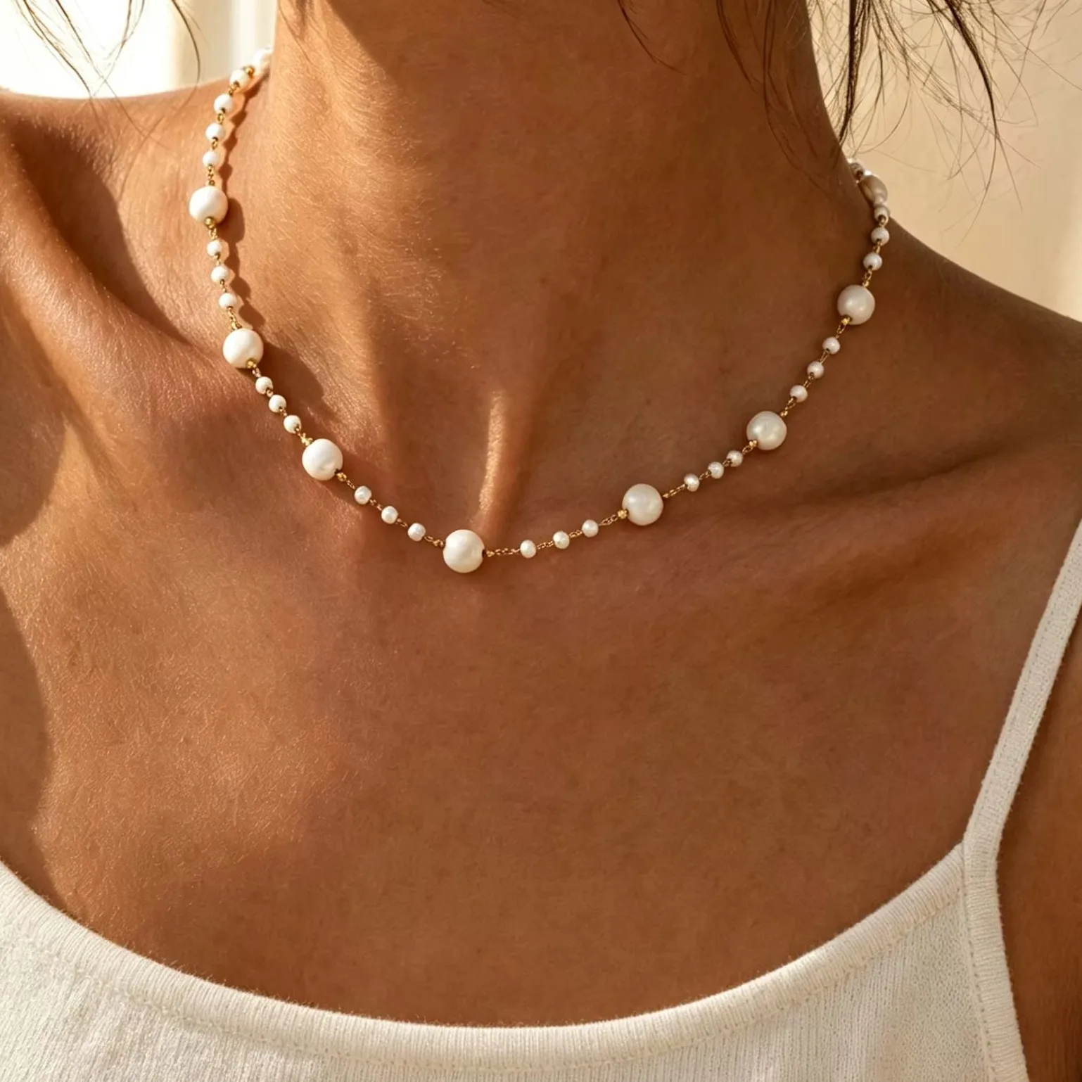 Authentic Luminous Guardian The White Turquoise Beaded Choker Of Pure Calm