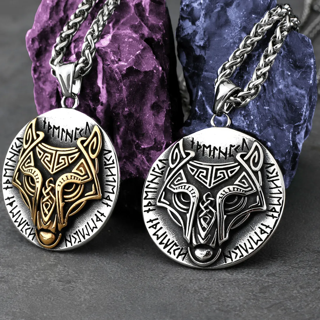 Authentic Fenrir's Gaze The Golden Wolf Amulet Of Odin