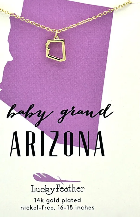 Authentic The Grand Canyon State Talisman - 14k Gold Plated Arizona Spirit Necklace