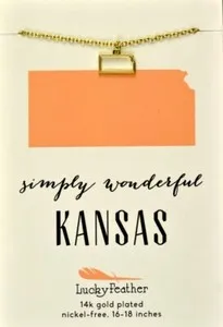 Authentic The Sunflower Horizon - 14k Gold Plated Kansas State Talisman