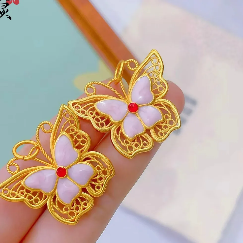 Authentic Blooming Butterfly Pendant A Golden Talisman Of Transformation