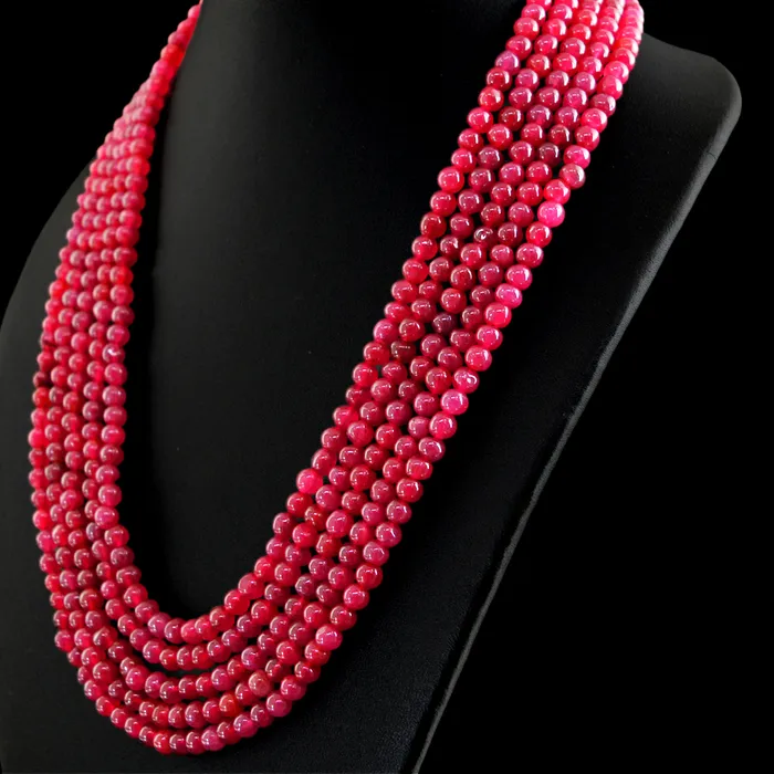 Authentic Crimson Veil Of Passion The Five- Strand Ruby Talisman