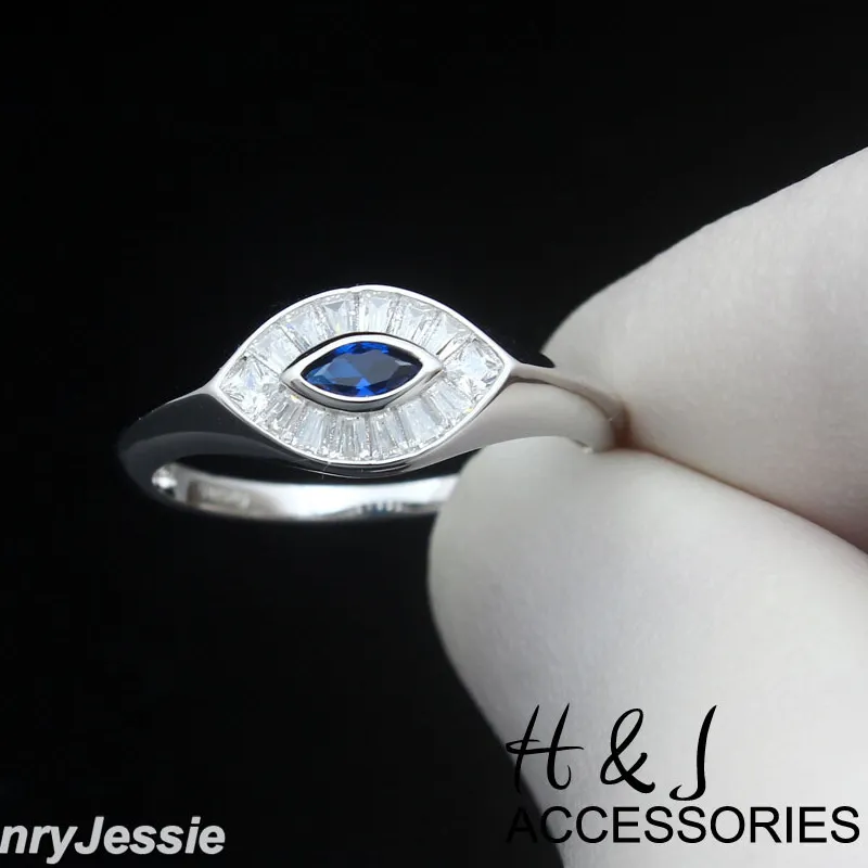 Authentic Celestial Gaze Gold-Plated Evil Eye Ring in Sterling Silver and Icy Blue