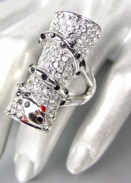 Authentic Writhing Serpent's Kiss: Elongated Snake Ring