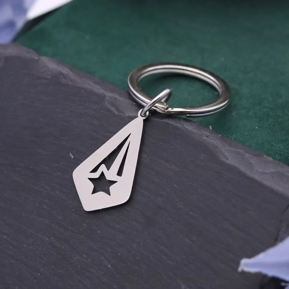 Authentic Celestial Navigation Star Talisman And Geometric Gold- Plated Amulet Keychain