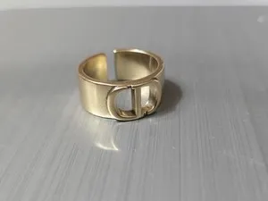 Authentic Christian Dior Gold Plated CD Icon Horseshoe Ring Size XS 57 US 8 ? Excellent