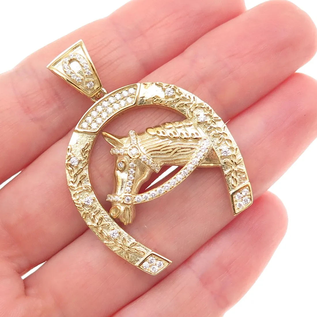 Authentic The Golden Equine Fortitude: 925 Sterling Silver Gold-Plated Horseshoe Talisman