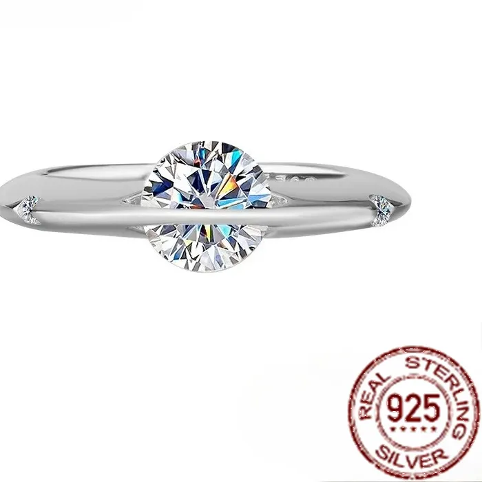 Authentic Celestial Harmony The Cosmic Moissanite Ring