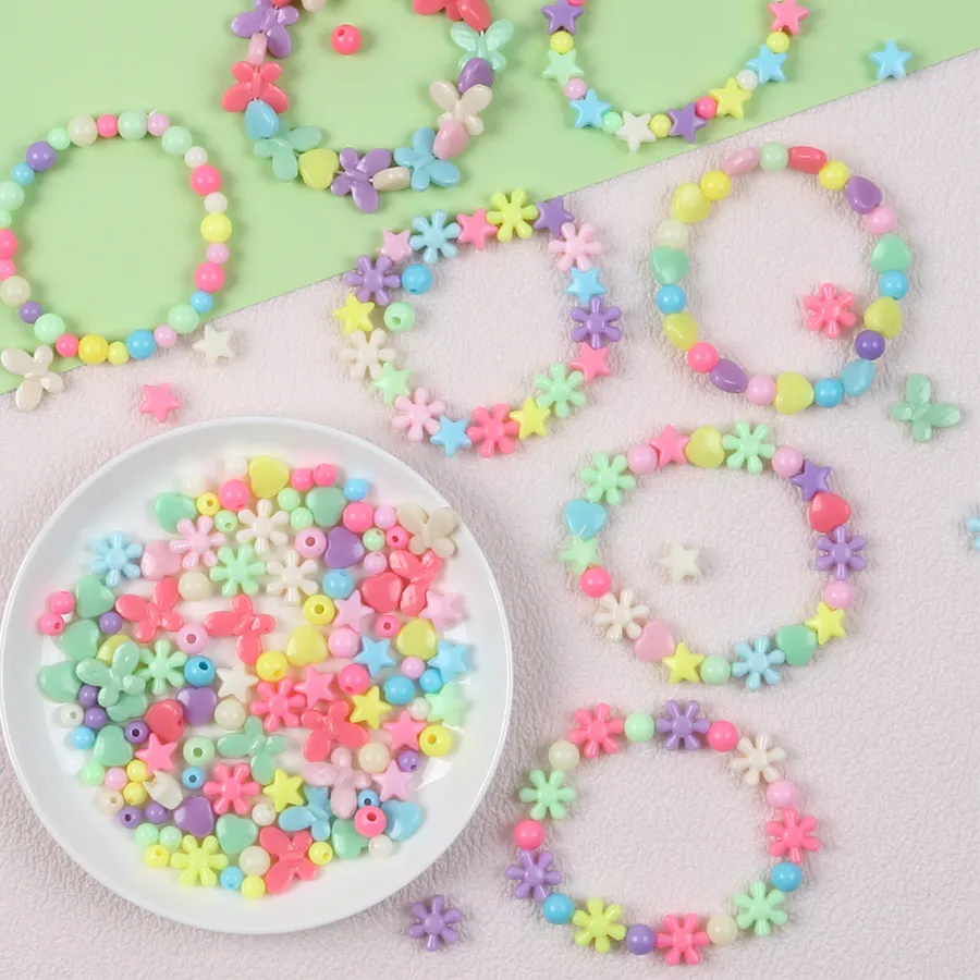Authentic 5 10 20Pcs Multicolor Random Bracelets Diy Beaded Bracelets Jewelry For Kids Birthday Favor Christmas Children