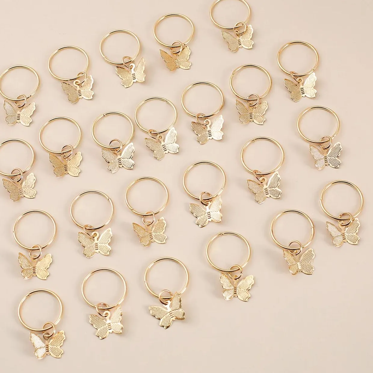 Authentic Winged Transformation Hair Jewels Golden Butterfly Amulets For Sacred Strands