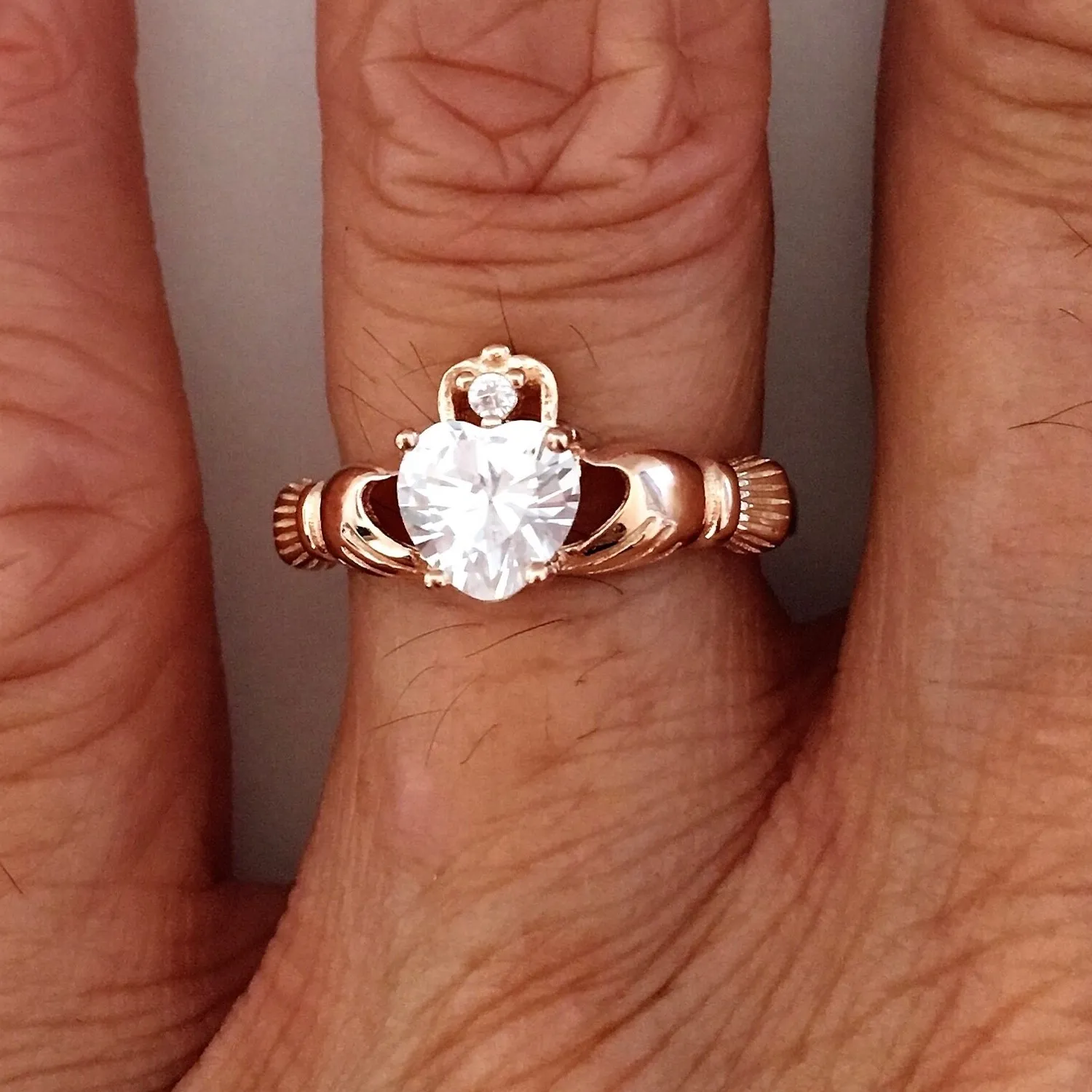 Authentic The Eternal Bond Rose Gold Claddagh Ring