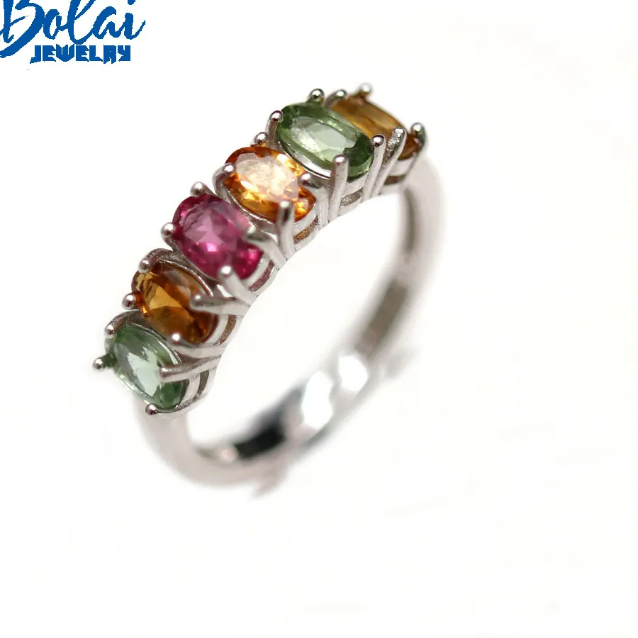 Authentic Bolaijewelry Natural Tourmaline Oval 3 5Mm Ring Earrings Light Boutique Jewelry