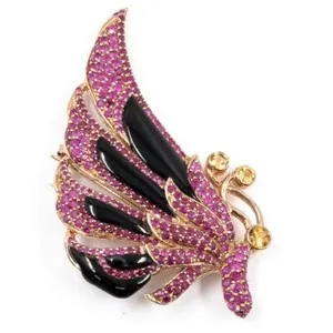 Authentic The Gilded Papillon Ruby and Citrine Transformation Brooch