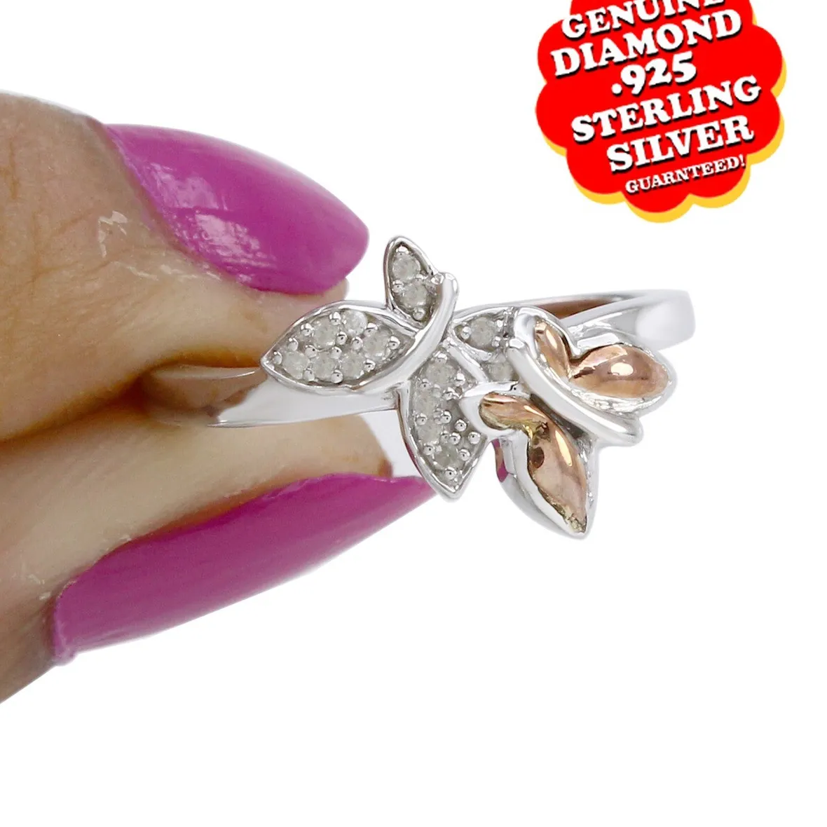 Authentic The Ethereal Transformation: Diamond-Accented Butterfly Engagement Ring