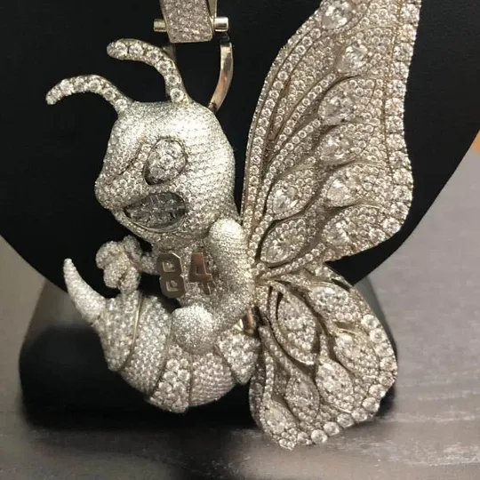 Authentic The Ethereal Transformation: Radiant Moissanite Butterfly Amulet