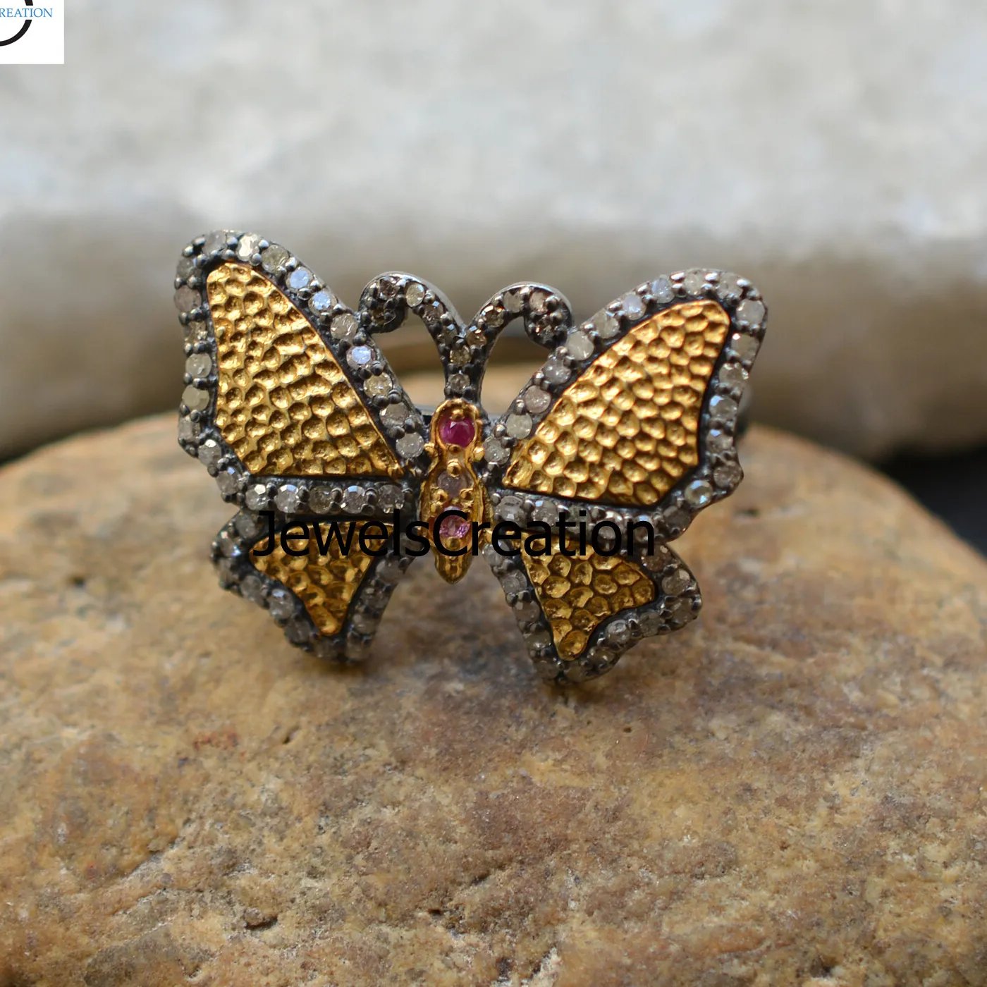 Authentic Enchanted Diamond Butterfly Ring – Love’s Radiant Guardian