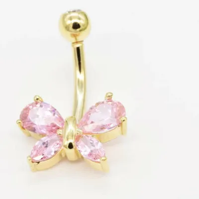 Authentic Majestic Butterfly of Protection - 3Ct Pear Cut Pink Sapphire Belly Button