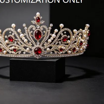 Authentic Customized Rhinestone Cubic Zirconia Crown Headpieces Headband Bride Hair Jewelry Contact Us Before Order