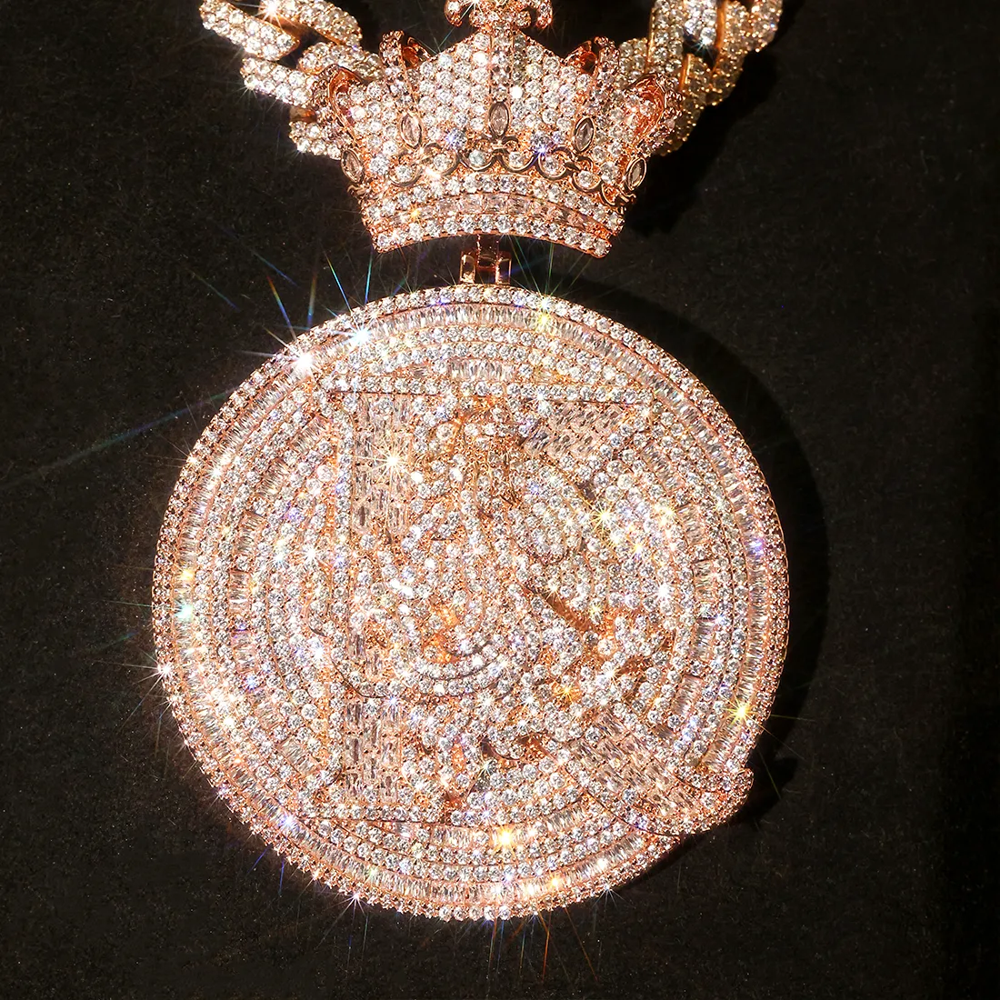 Authentic The Royal Crown Of Fortune A Customized 3D Pendant Necklace