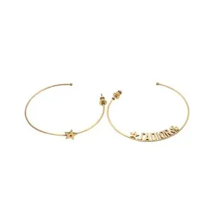 Authentic Celestial Fortune Four-Leaf Clover Talisman - Radiance Gold Plated Hoop Amulet