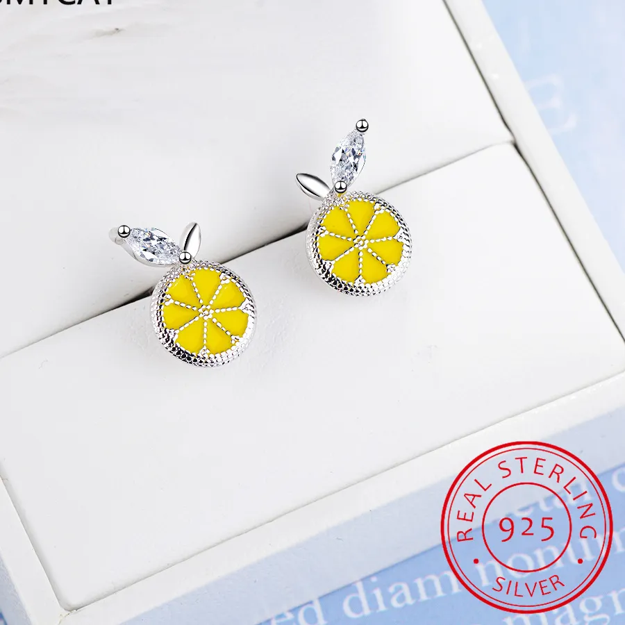 Authentic Radiant Citrus Luminescence Gold- Plated Lemon Stud Talisman