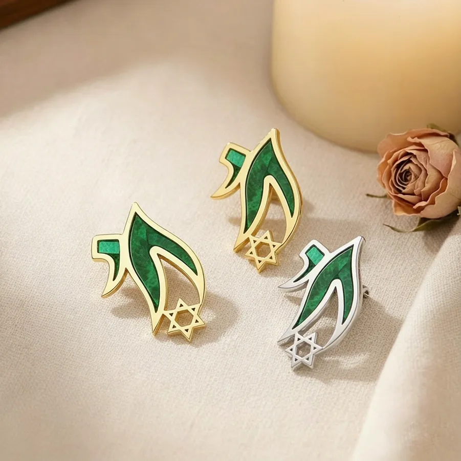 Authentic The Celestial Messenger Gold- Plated Dove And Hexagram Talisman