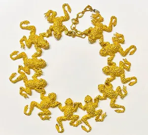 Authentic Sigil Of Transformation The Gold- Plated Frog Collar