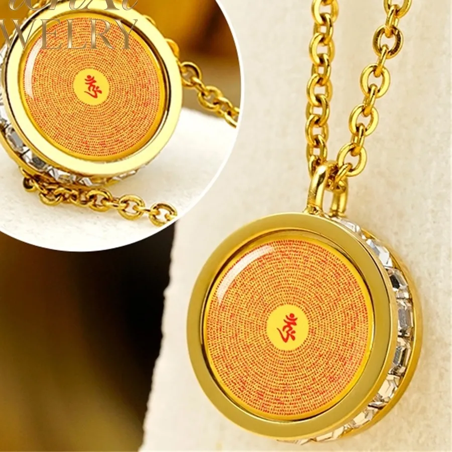 Authentic Sacred Visionaries Gold- Plated Thangka Talisman