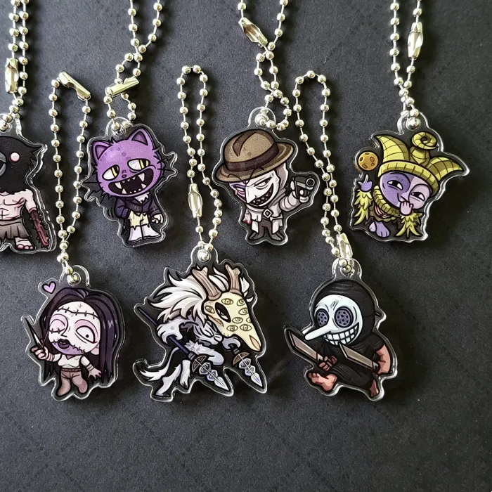 Authentic Fear And Hunger Acrylic Keychain Silly Chibi Enemies Charms Prehevil Rpg Horror Game Merch Bag Pendant Ornament Forfans