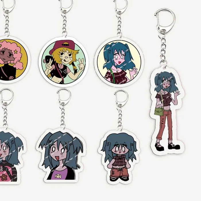 Authentic Horror Game Lacey's Games Keychain For Accessories Bag Acrylic Lacey Jay Maisie Key Chain Key Ring Pendant Keyring Fans