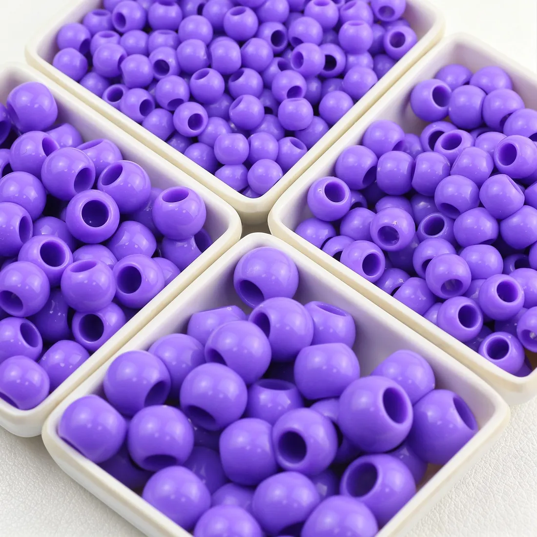 Authentic 8- 16Mm Deep Purple Solid Round Plastic Beads For Making Diy Jewellery Accessories Such As Bracelets Necklaces And Key Rings