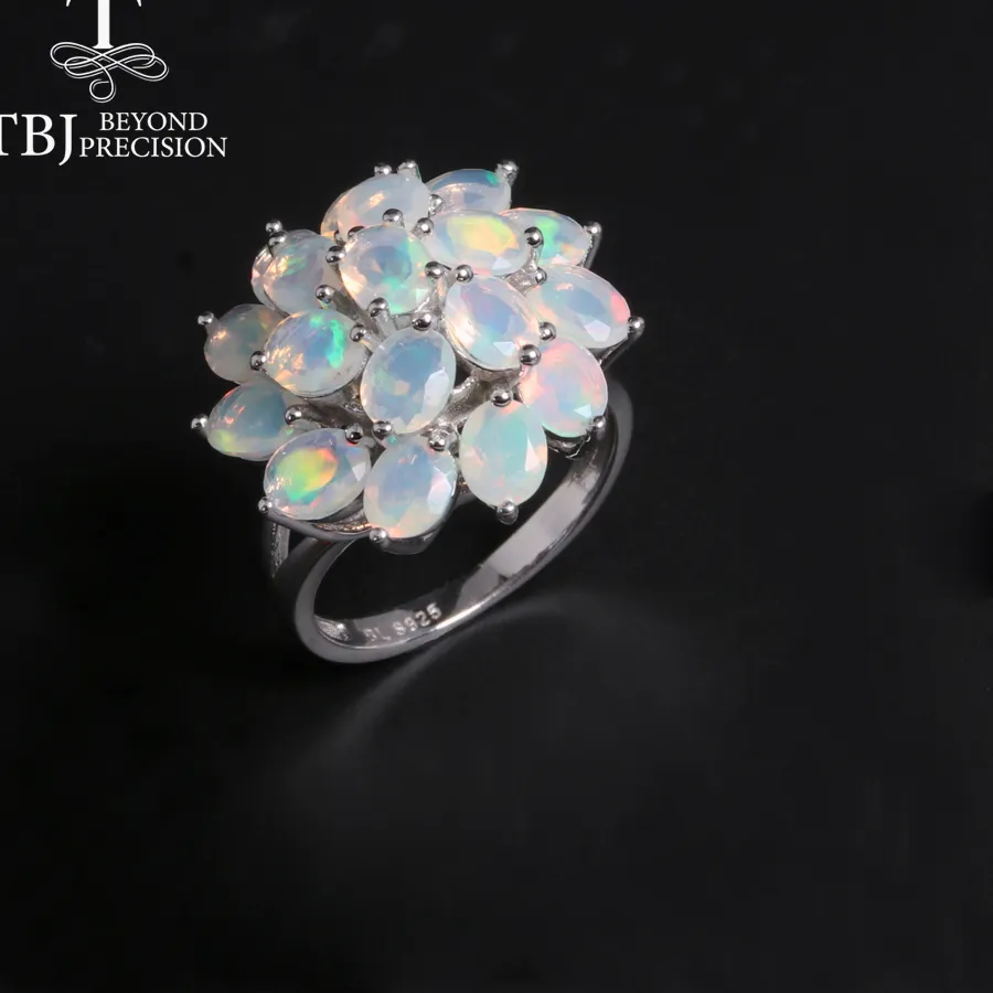 Authentic Lunar Bloom Opal Ring A Sterling Embrace Of Fertility's Bloom