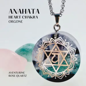 Authentic Anahata Heart Chakra Orgonite Sanctuary Amulet