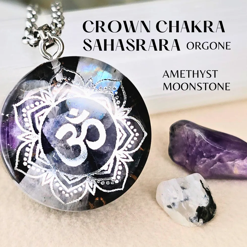Authentic Sahasrara Transcendence - Crown Chakra Orgonite Talisman for Divine Connection